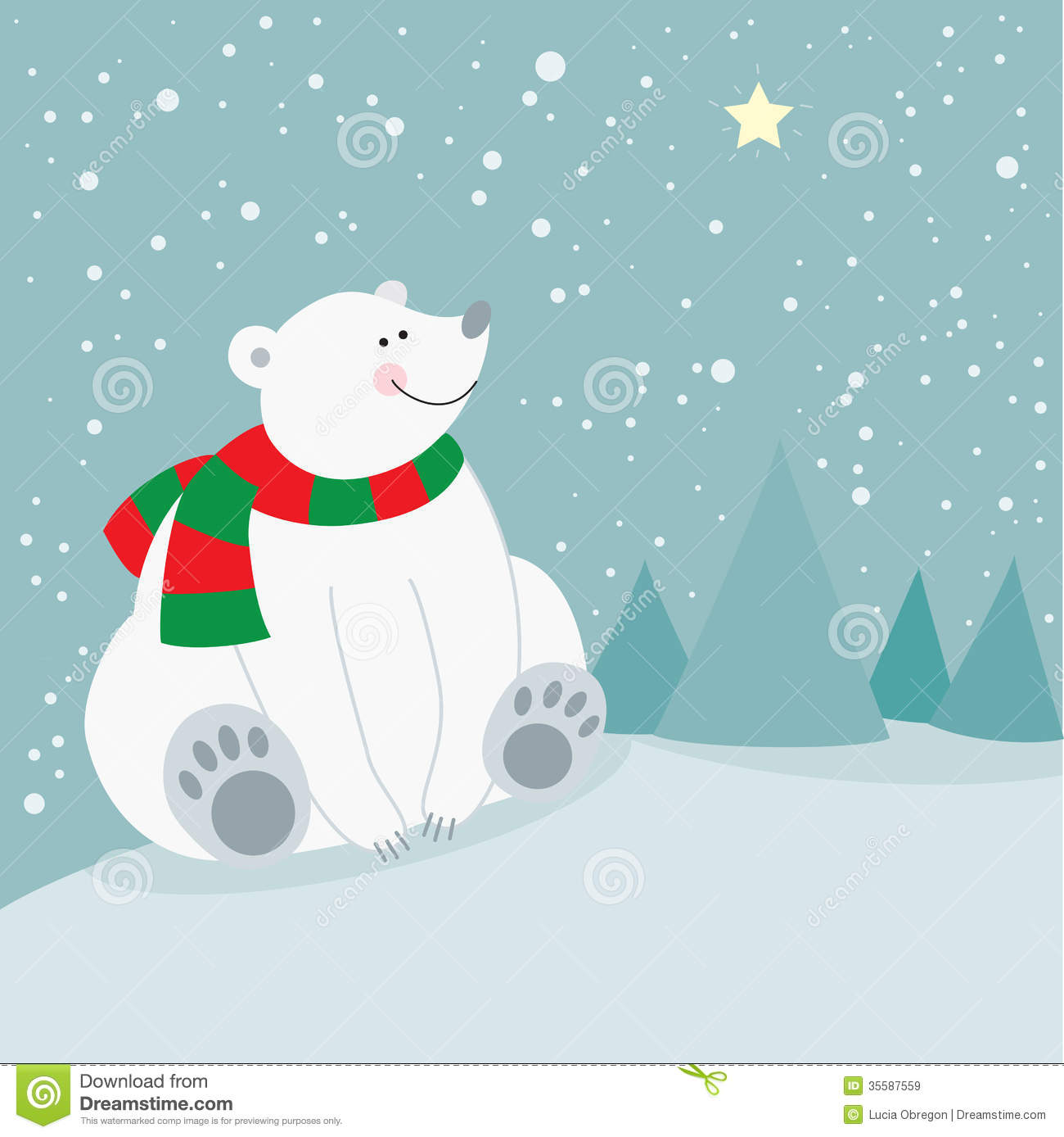 Detail Christmas Polar Bear Clipart Nomer 27