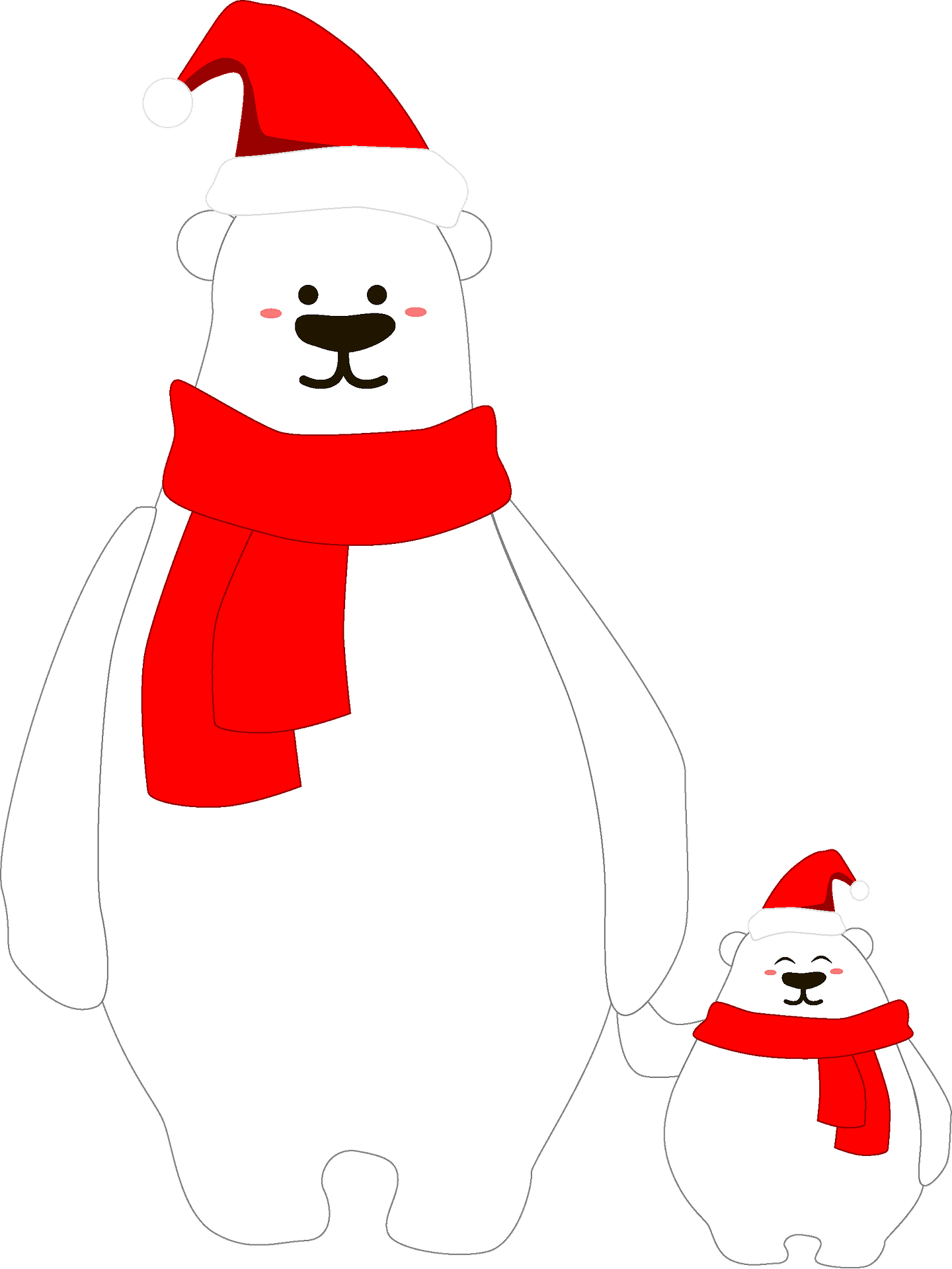 Detail Christmas Polar Bear Clipart Nomer 31