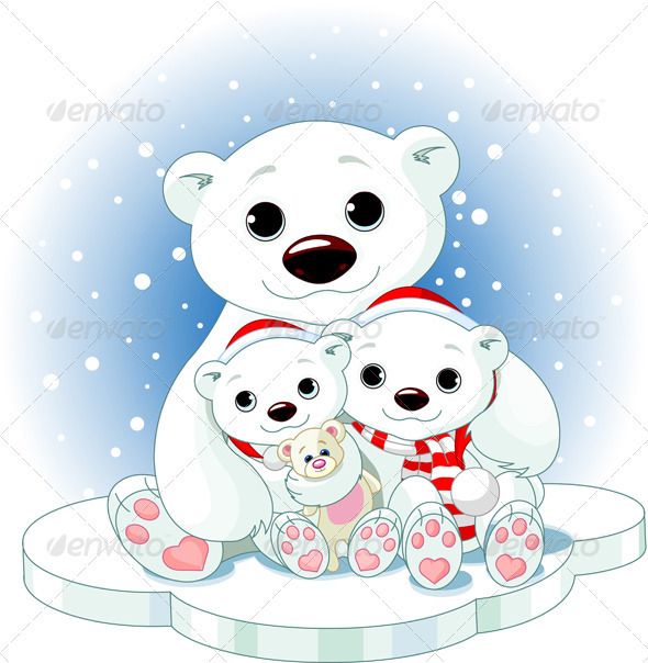 Detail Christmas Polar Bear Clipart Nomer 41