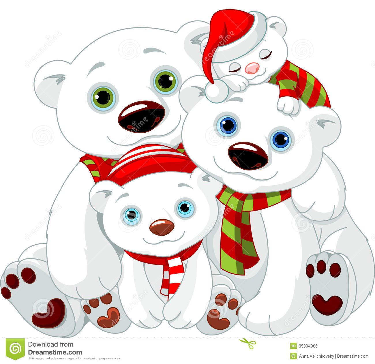 Download Christmas Polar Bear Clipart Nomer 6