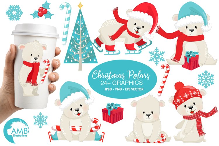 Detail Christmas Polar Bear Clipart Nomer 45