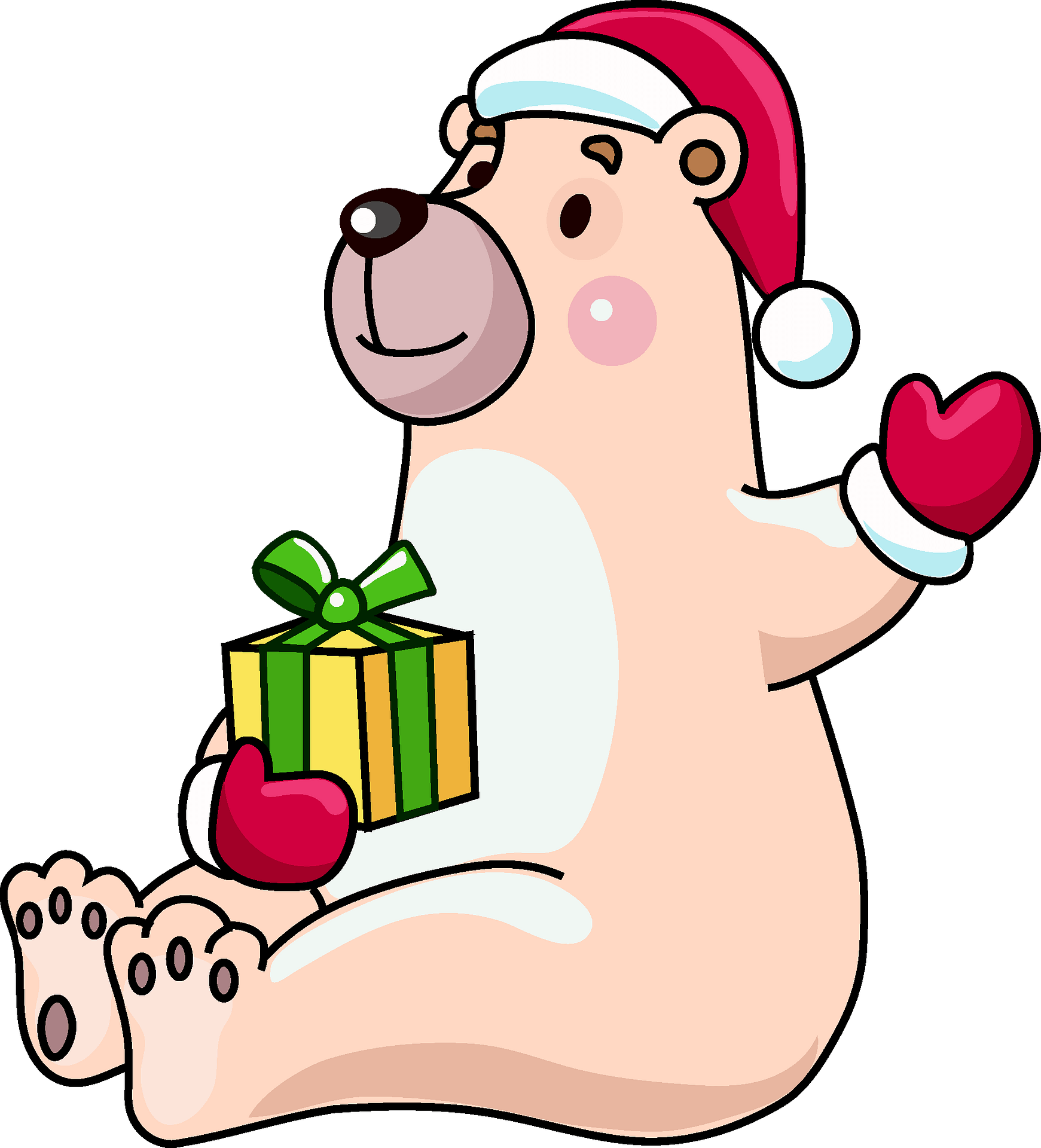 Detail Christmas Polar Bear Clipart Nomer 46