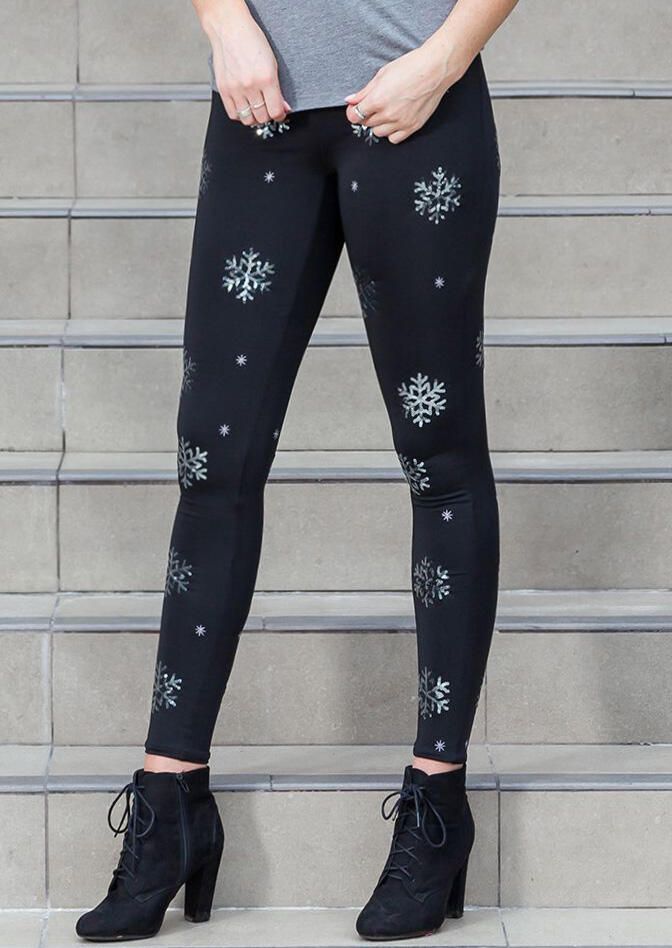 Detail Christmas Reindeer Arrow Printed Leggings Nomer 20