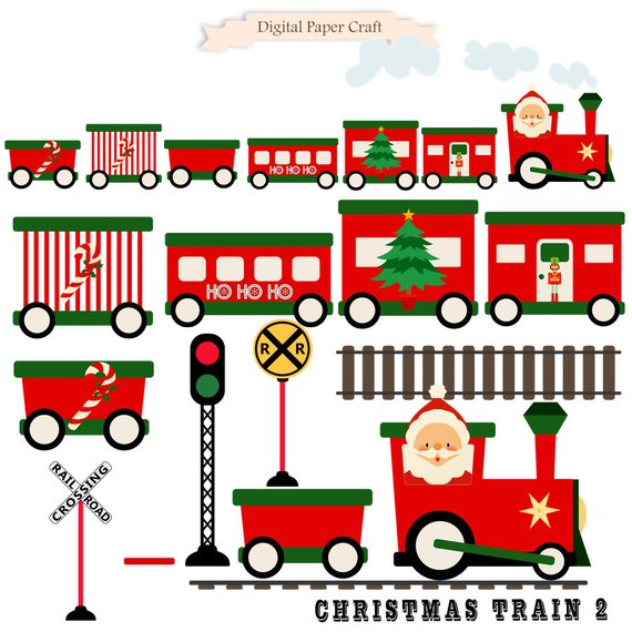 Detail Christmas Trains Clipart Nomer 30