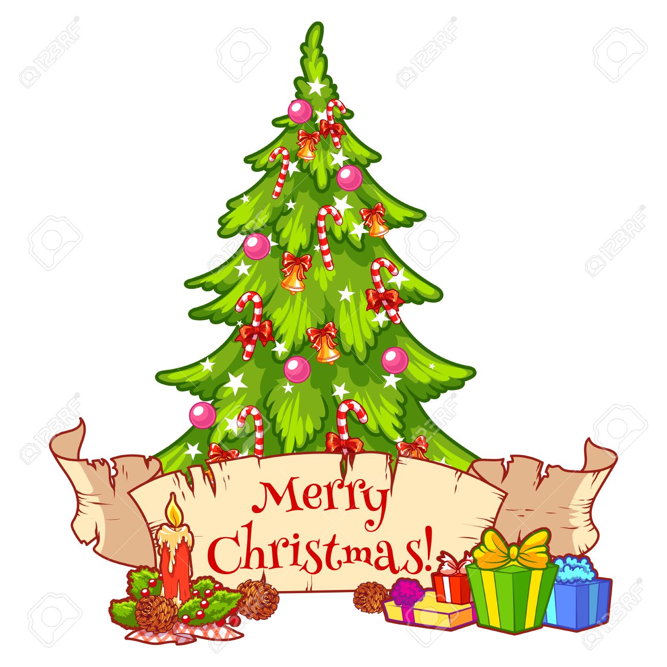 Detail Christmas Tree Background Clipart Nomer 29