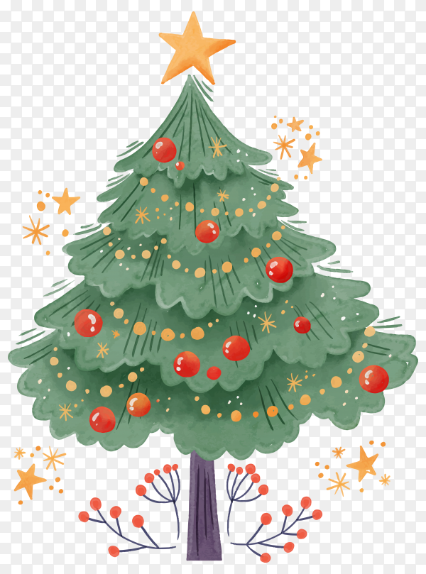 Detail Christmas Tree Clear Background Nomer 44