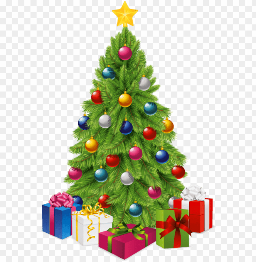 Detail Christmas Tree Clipart Transparent Nomer 22