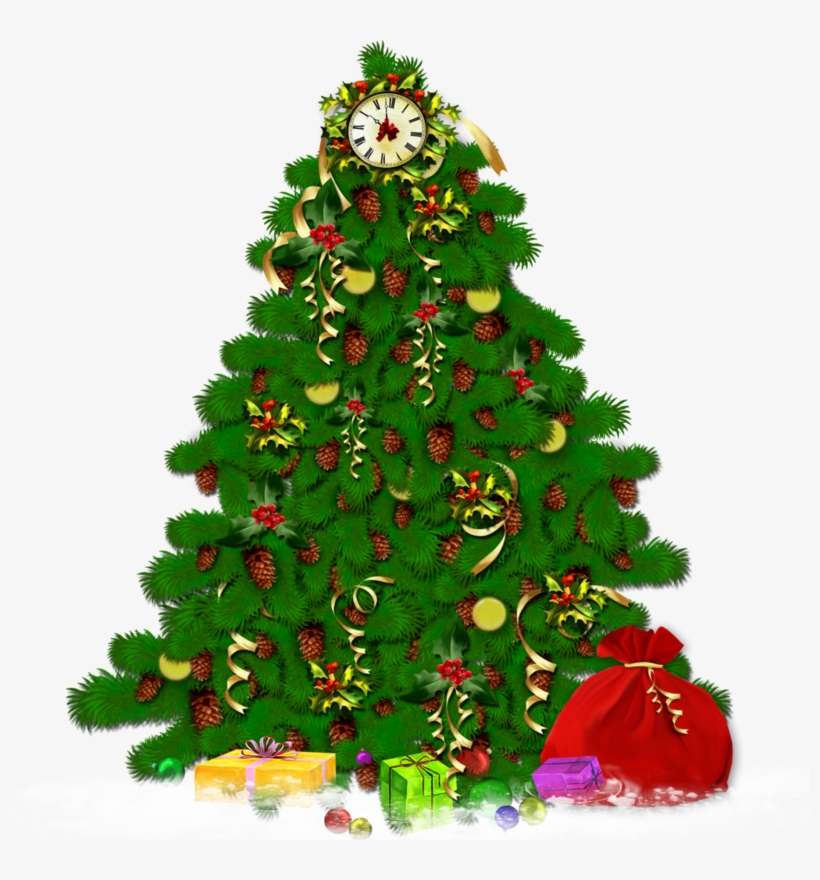 Detail Christmas Tree Clipart Transparent Background Nomer 15