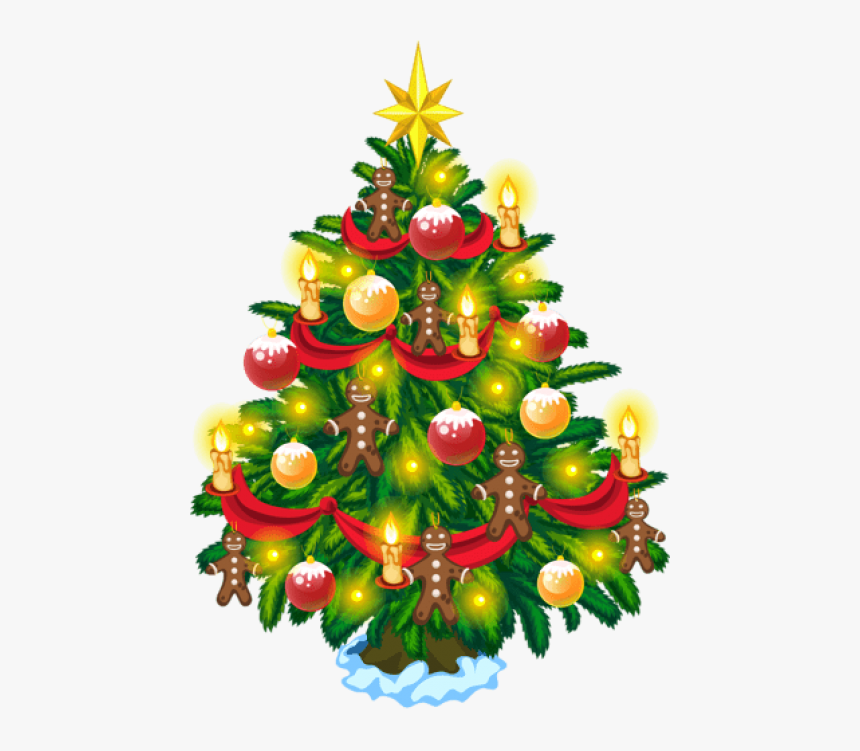 Detail Christmas Tree Clipart Transparent Background Nomer 22