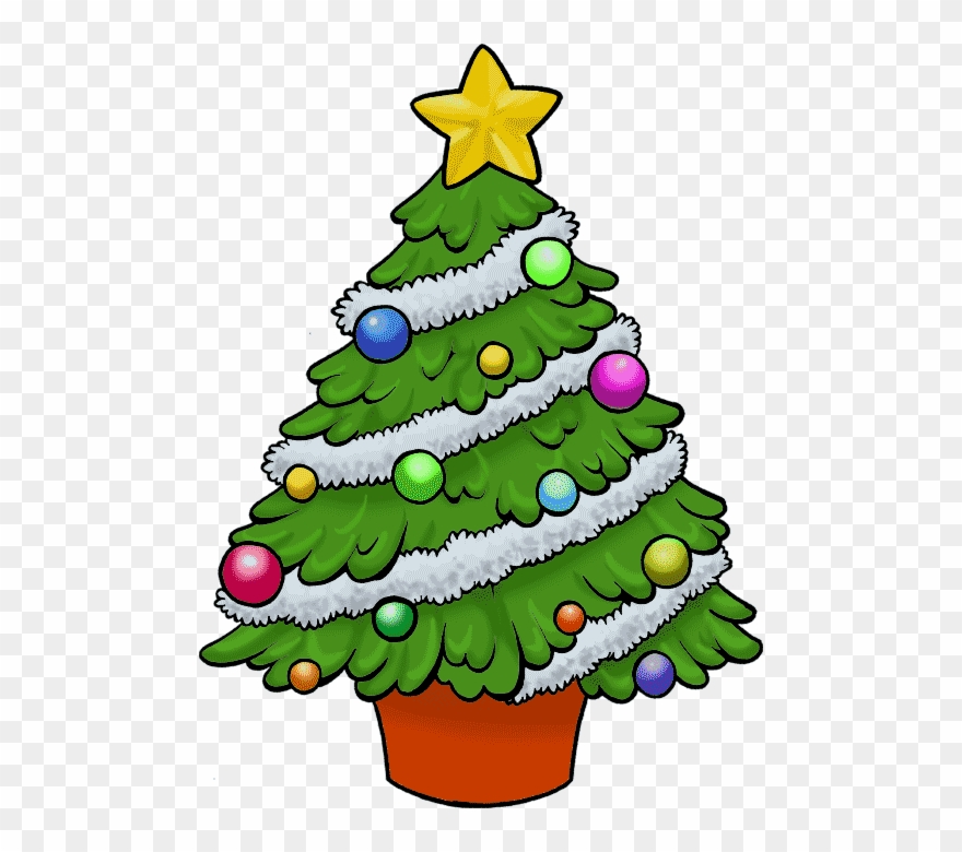 Detail Christmas Tree Clipart Transparent Background Nomer 3