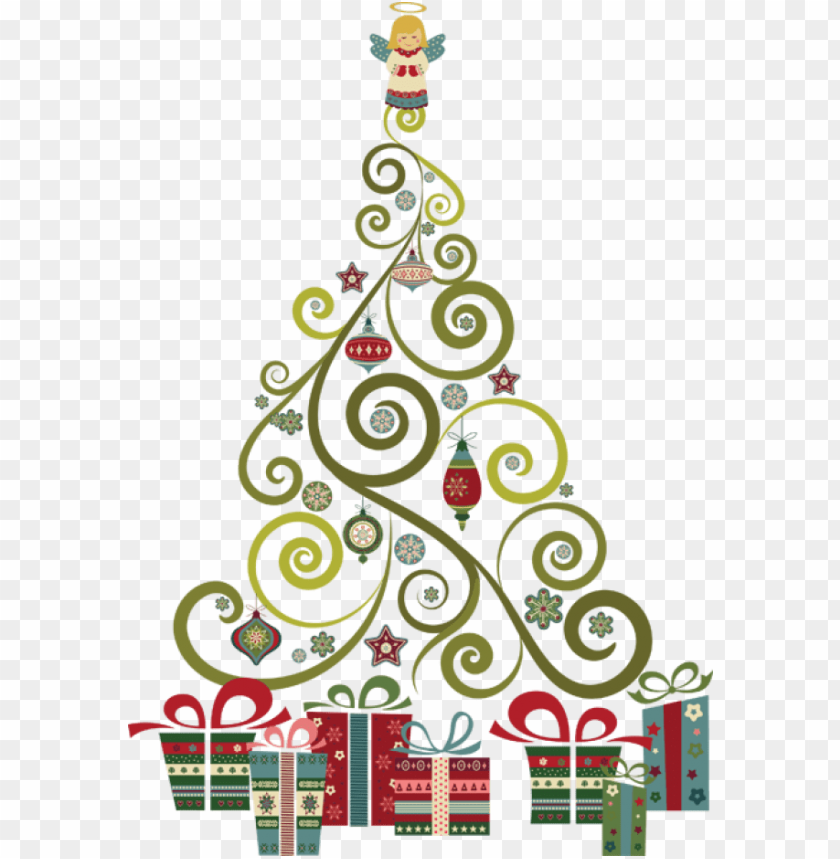 Detail Christmas Tree Clipart Transparent Background Nomer 46