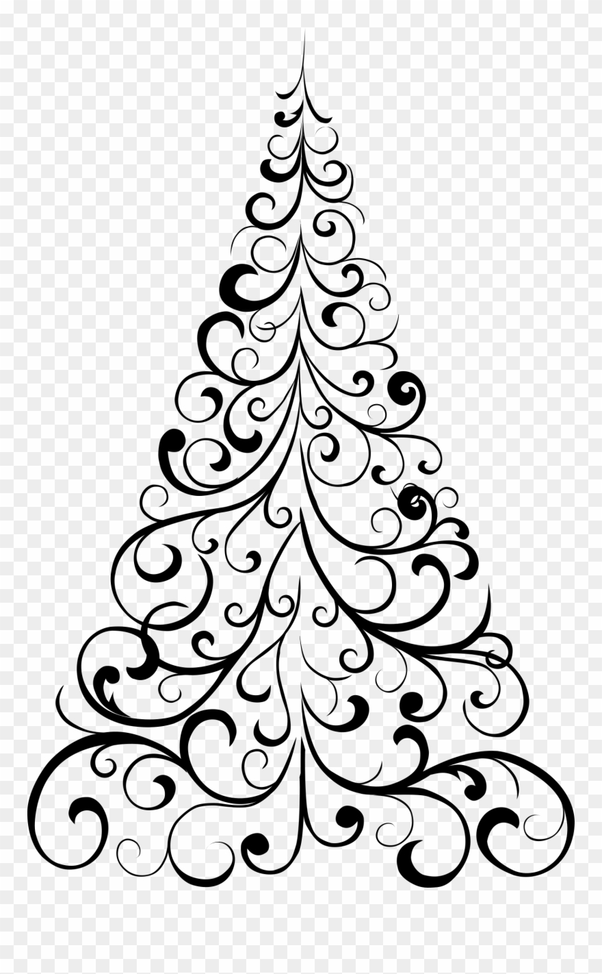 Detail Christmas Tree Drawing Png Nomer 27