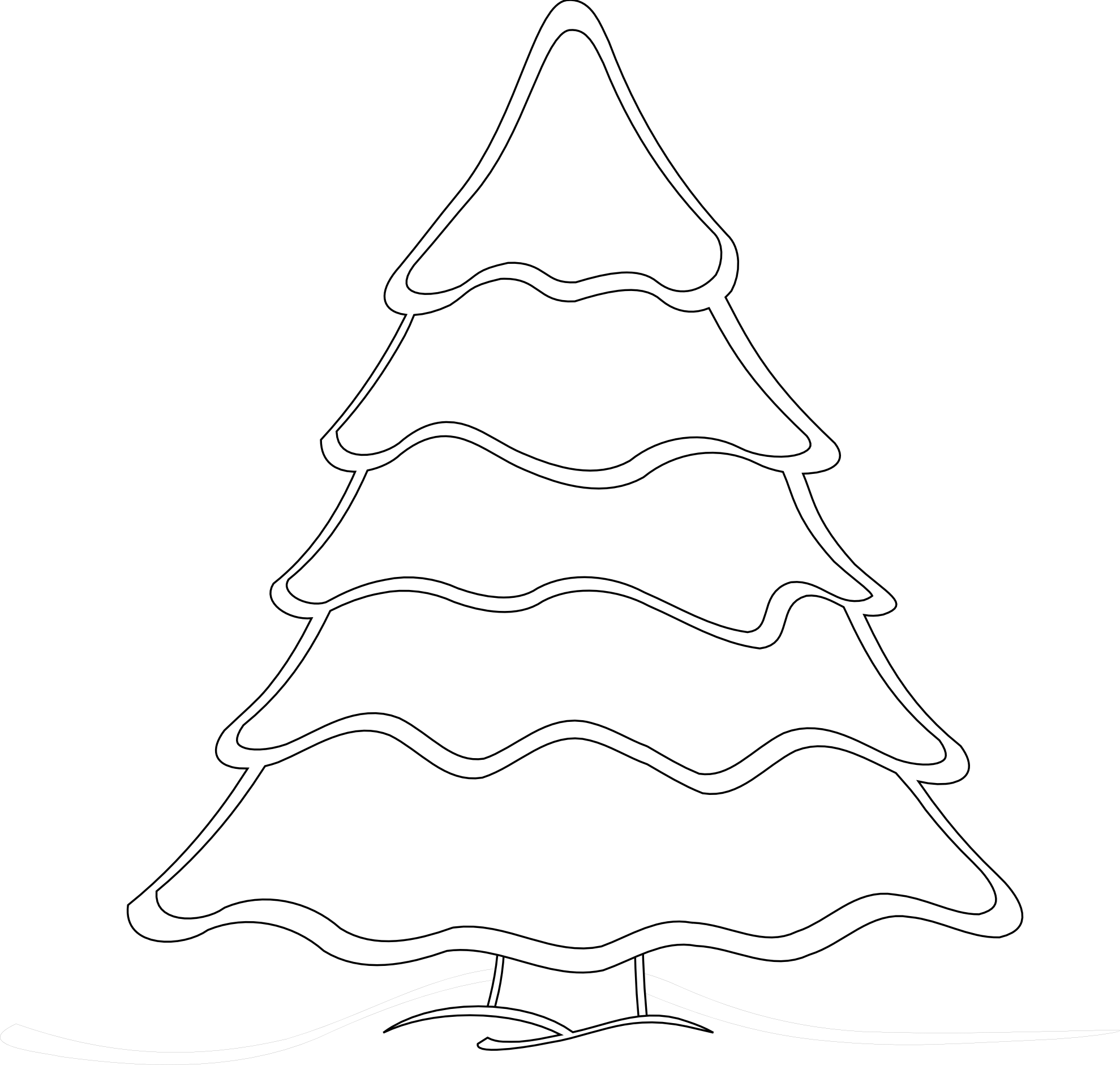 Detail Christmas Tree Drawing Png Nomer 55