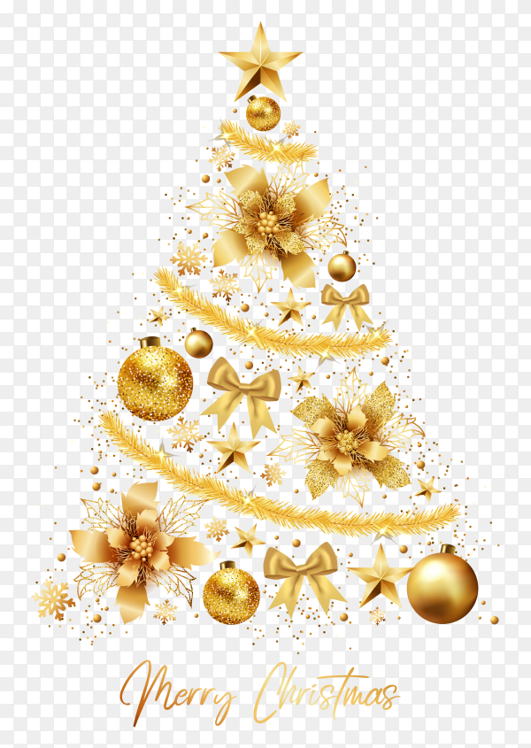 Detail Christmas Tree Gold Png Nomer 16