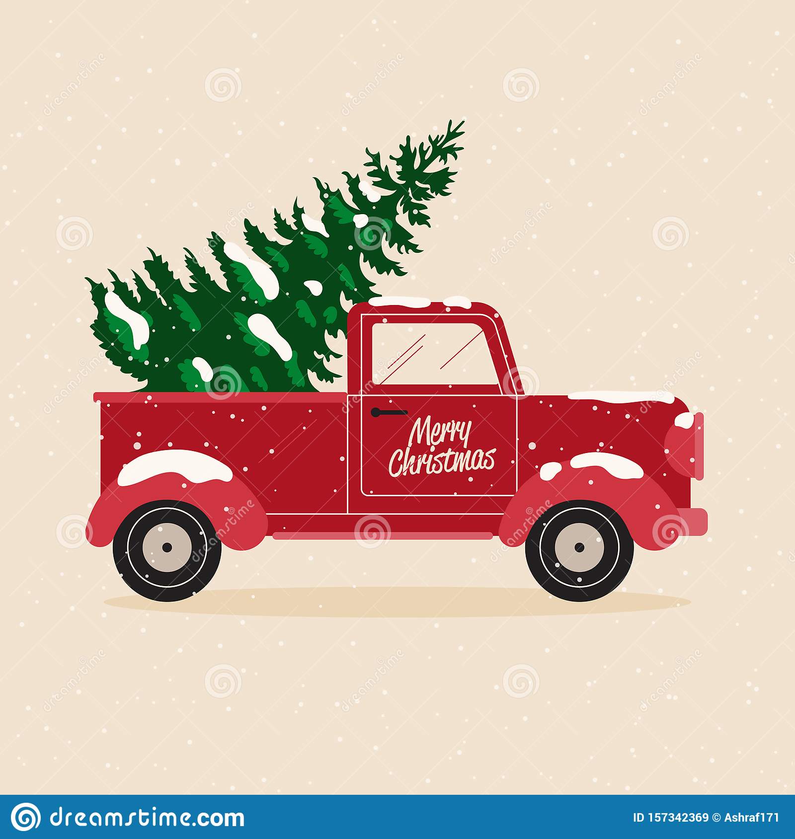 Detail Christmas Tree In Truck Clipart Nomer 16