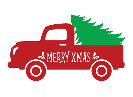 Detail Christmas Tree In Truck Clipart Nomer 17