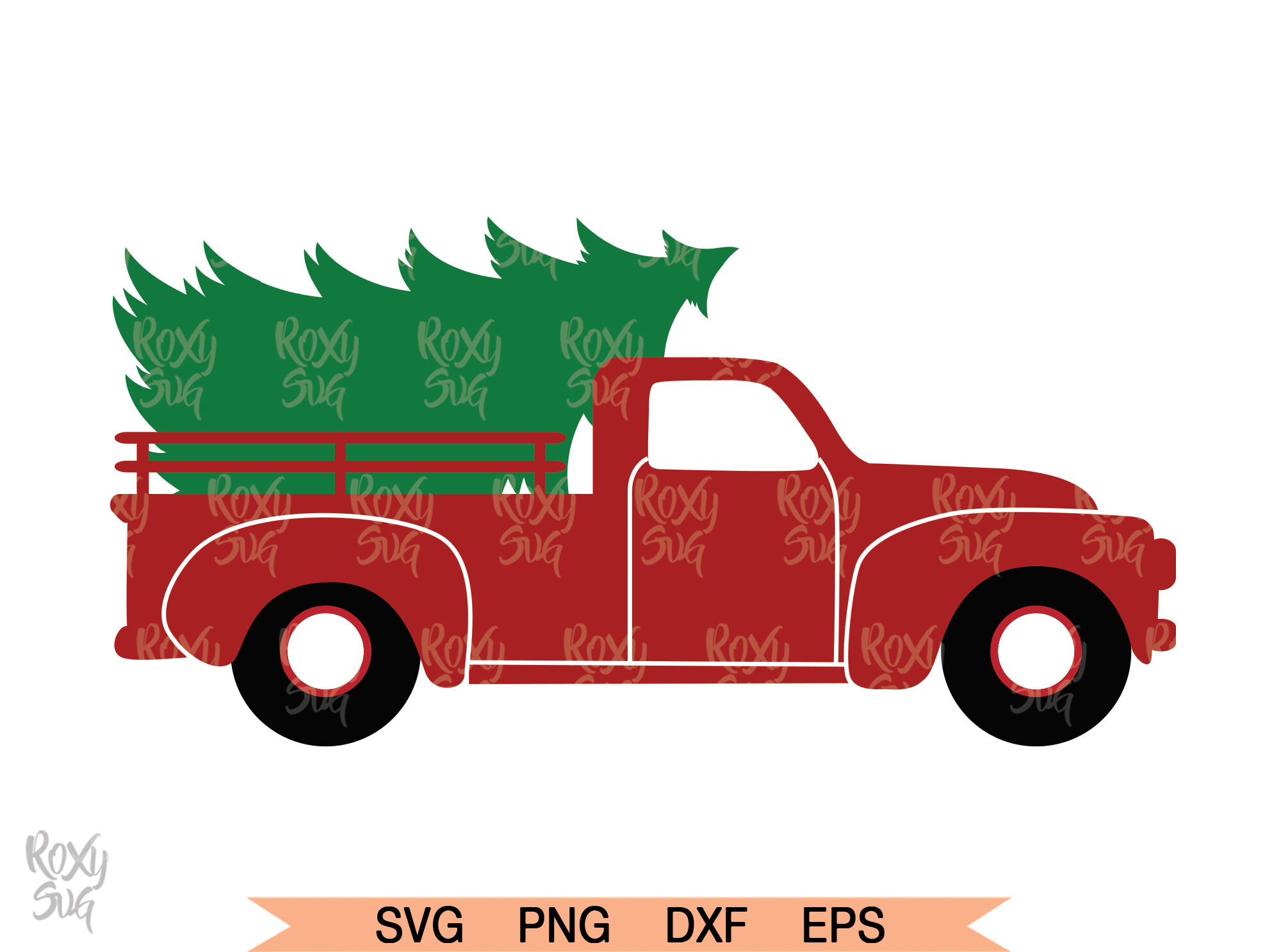Detail Christmas Tree In Truck Clipart Nomer 3