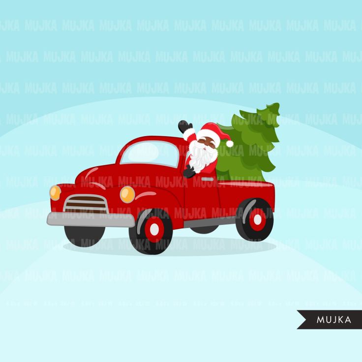 Detail Christmas Tree In Truck Clipart Nomer 51