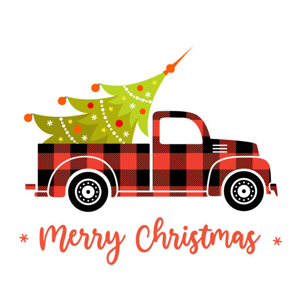Detail Christmas Tree In Truck Clipart Nomer 8