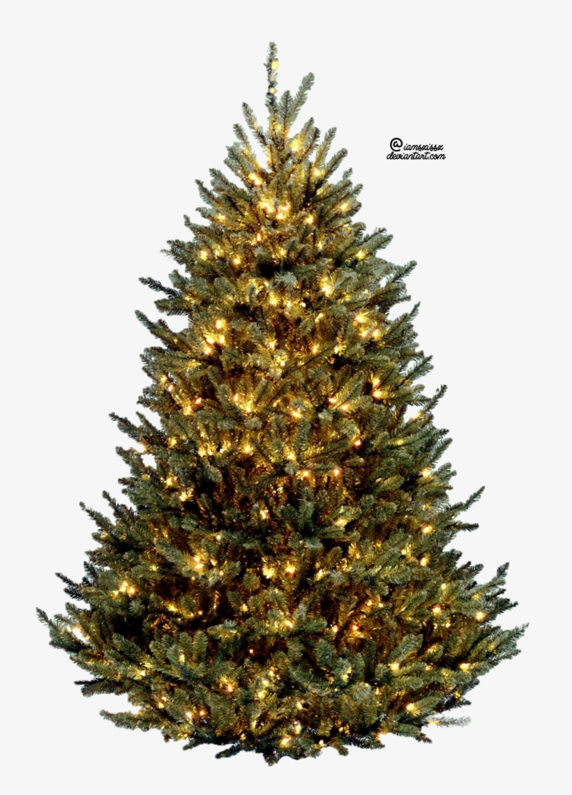 Christmas Tree With Lights Png - KibrisPDR