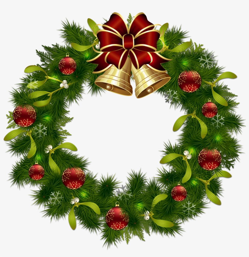 Detail Christmas Wreath Clear Background Nomer 16