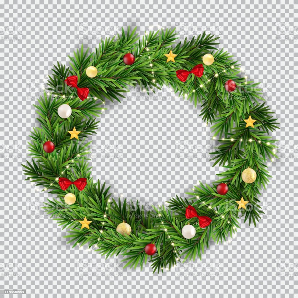 Detail Christmas Wreath Clear Background Nomer 2