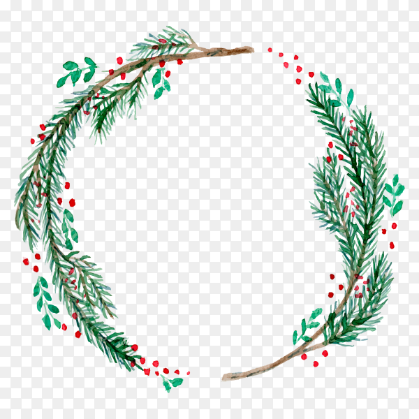 Detail Christmas Wreath Clear Background Nomer 28