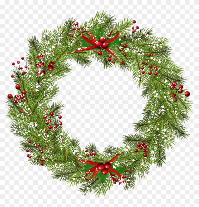 Detail Christmas Wreath Clear Background Nomer 3