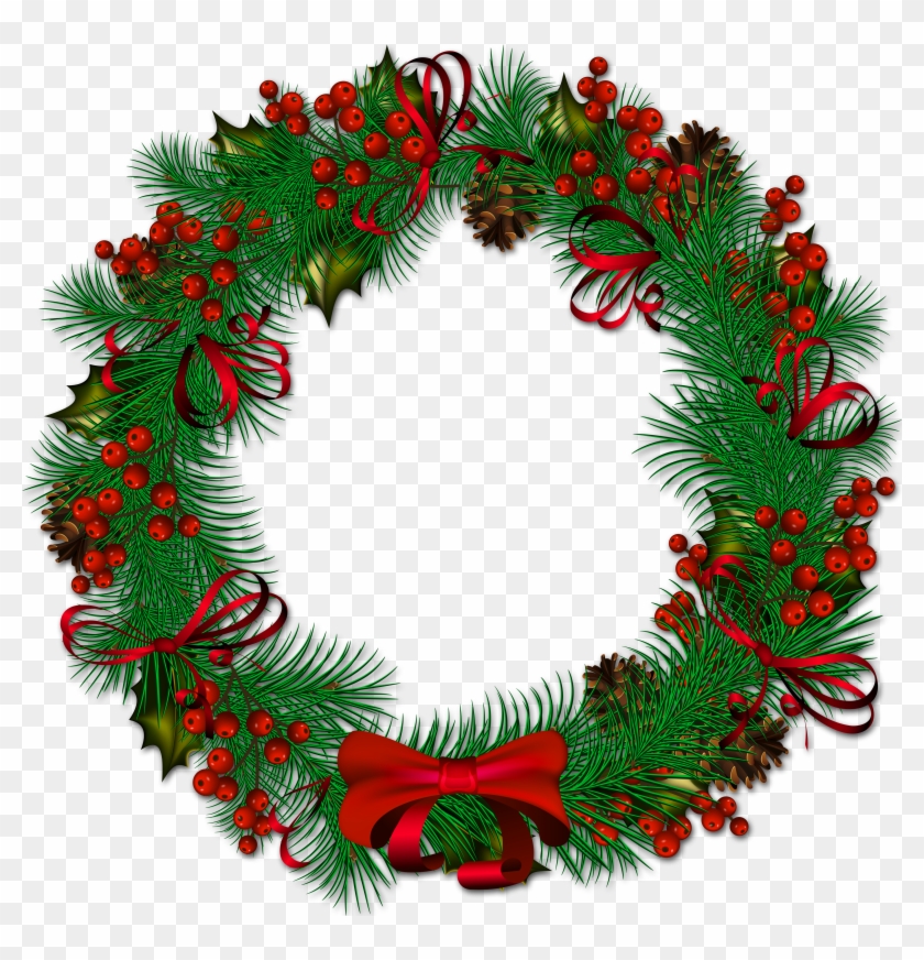 Detail Christmas Wreath Clear Background Nomer 5