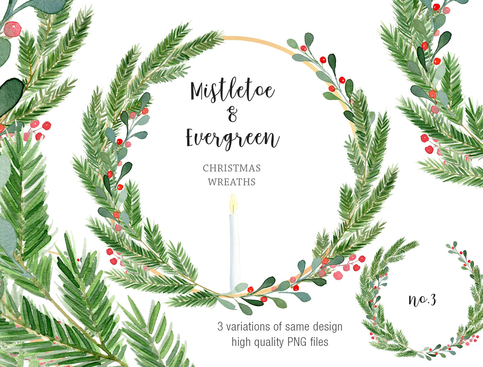 Detail Christmas Wreath Clip Art Nomer 20