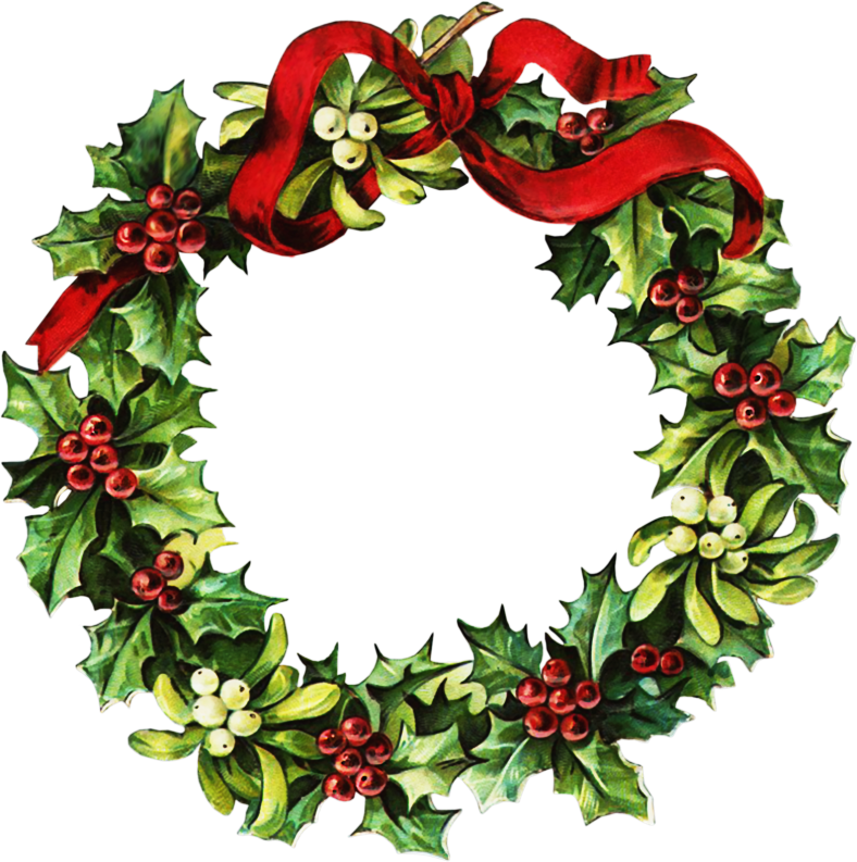 Detail Christmas Wreath Clip Art Nomer 22