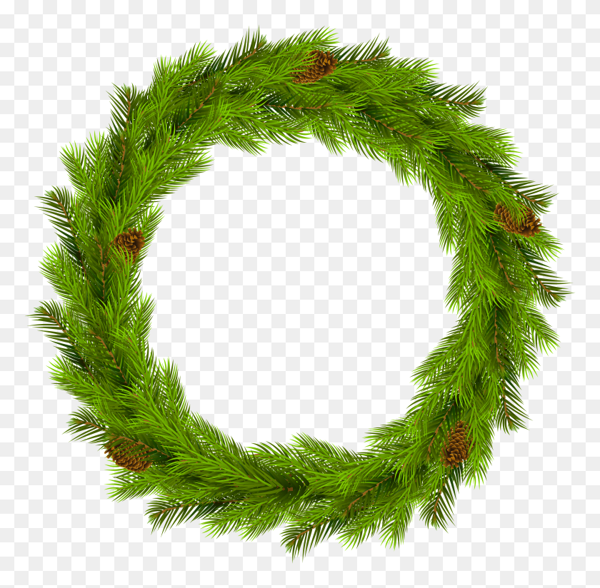 Detail Christmas Wreath Clip Art Nomer 27