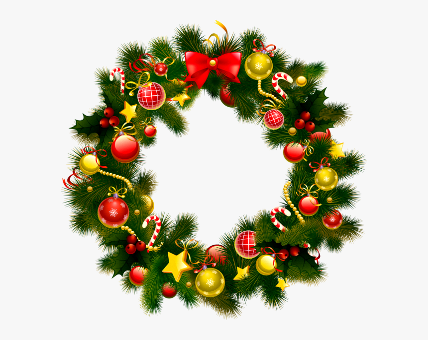 Detail Christmas Wreath Clip Art Nomer 33