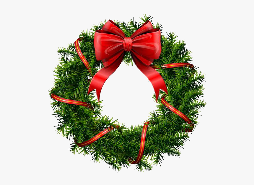 Detail Christmas Wreath Clip Art Nomer 6