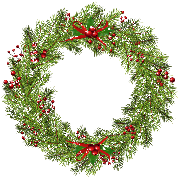 Detail Christmas Wreath Clipart Nomer 23