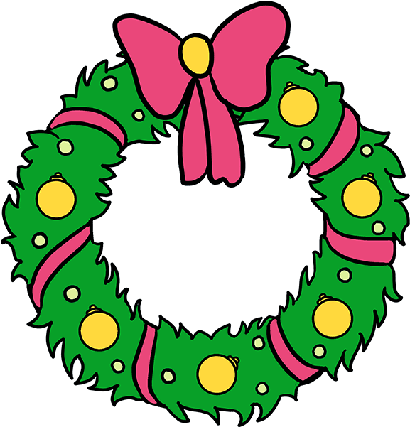 Detail Christmas Wreath Clipart Nomer 35