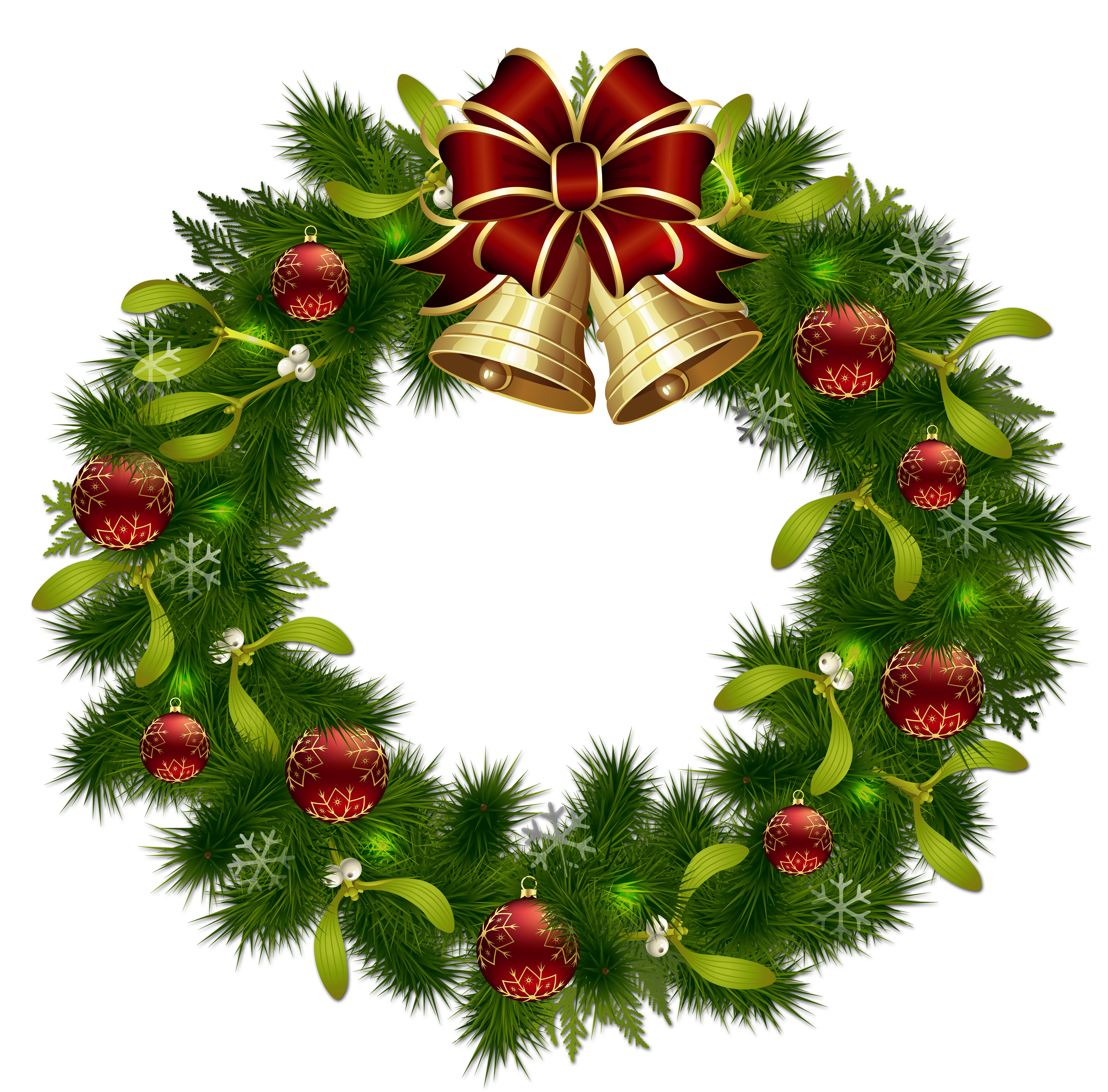 Detail Christmas Wreath Clipart Free Nomer 10