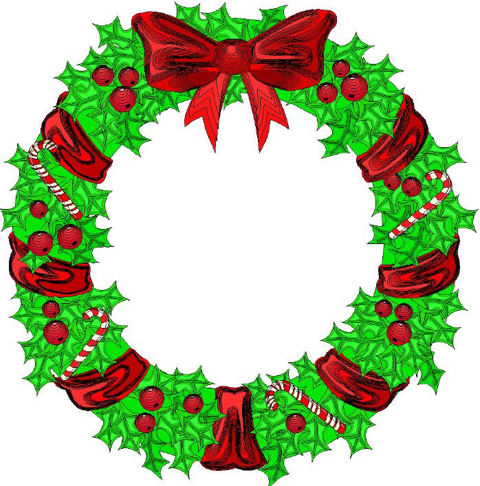 Detail Christmas Wreath Clipart Free Nomer 17