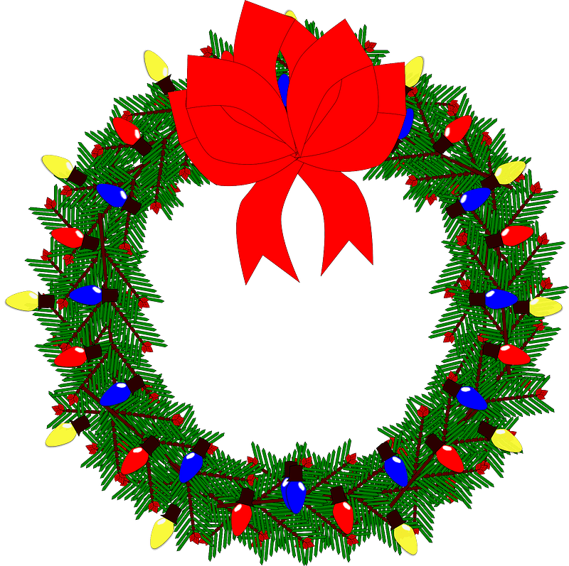 Detail Christmas Wreath Clipart Free Nomer 46