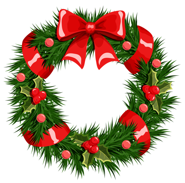 Detail Christmas Wreath Clipart Free Nomer 6