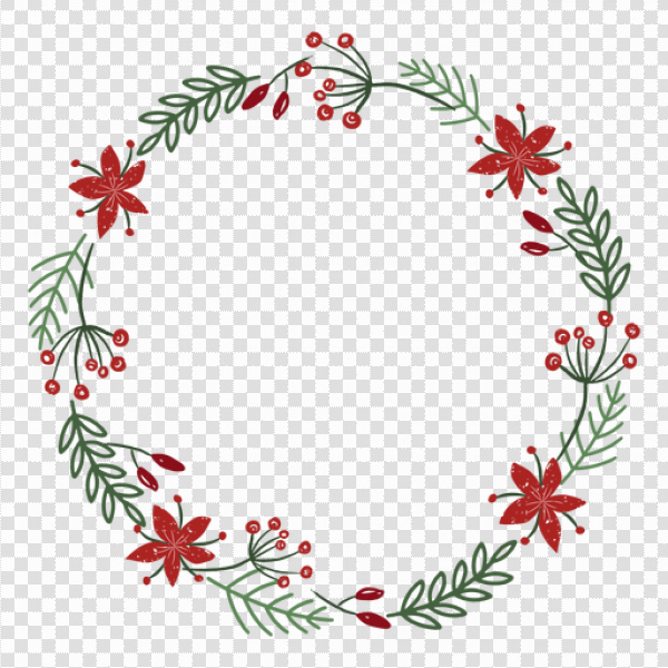 Detail Christmas Wreath Clipart Transparent Background Nomer 26