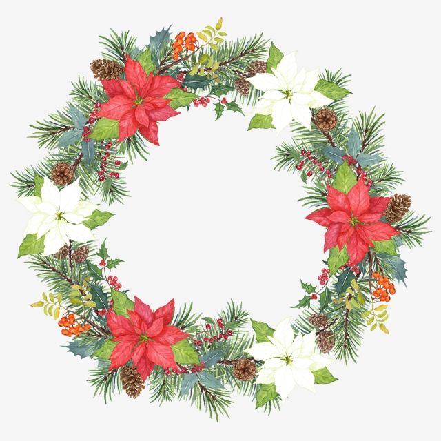 Detail Christmas Wreath Clipart Transparent Background Nomer 28