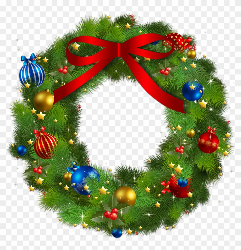 Detail Christmas Wreath Clipart Transparent Background Nomer 29