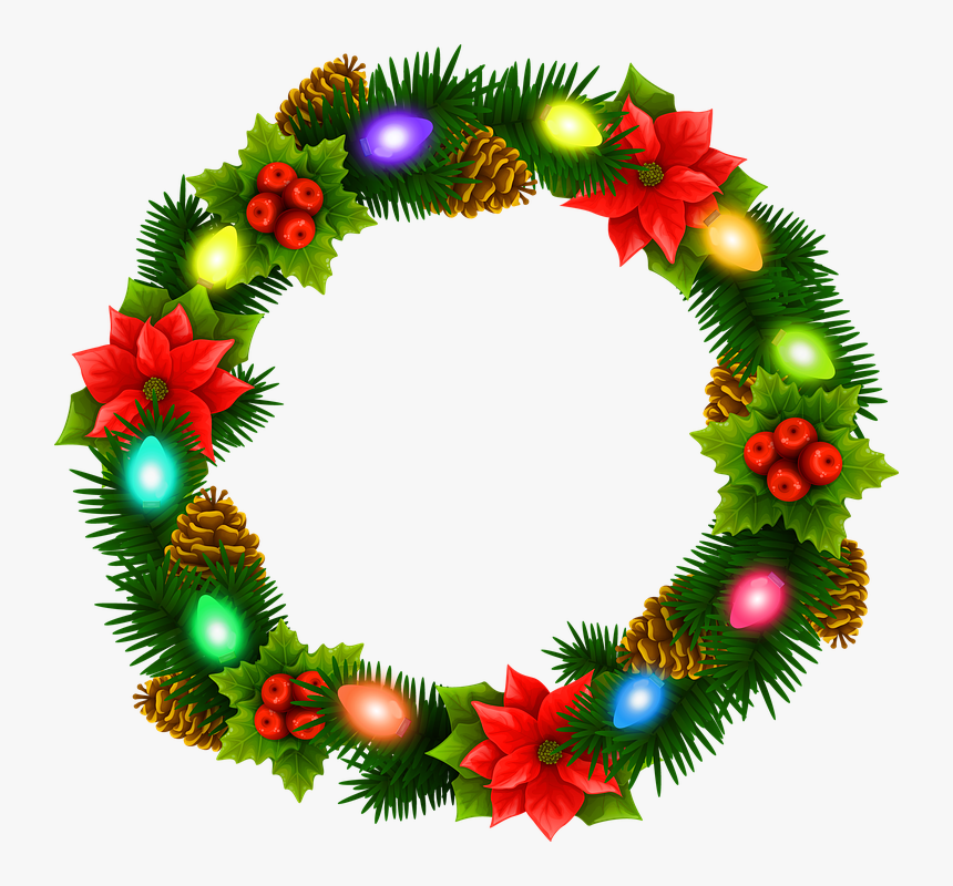 Detail Christmas Wreath Clipart Transparent Background Nomer 32