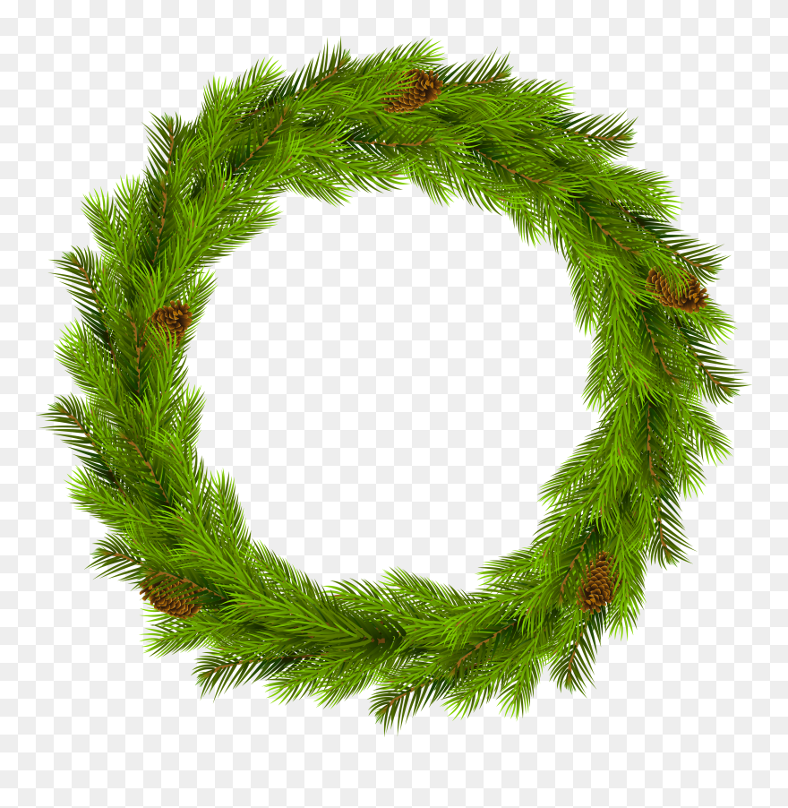 Detail Christmas Wreath Clipart Transparent Background Nomer 38
