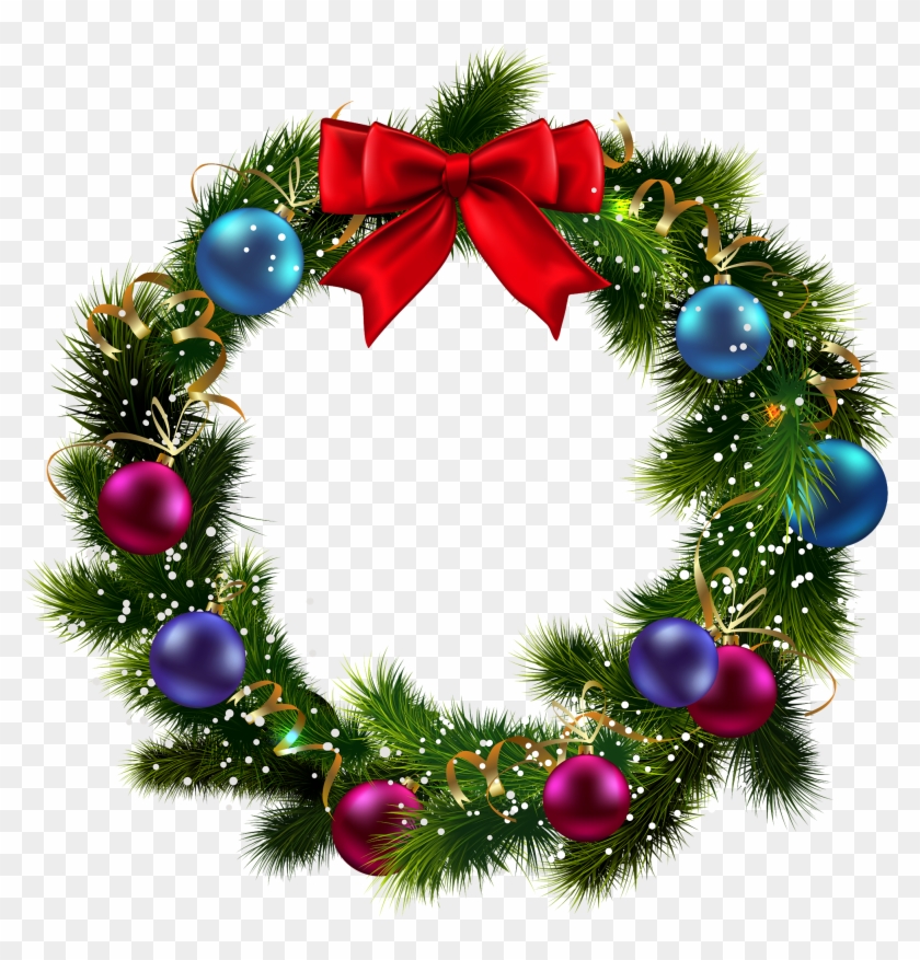 Detail Christmas Wreath Images Clip Art Nomer 23