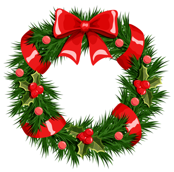 Detail Christmas Wreath Images Clip Art Nomer 4