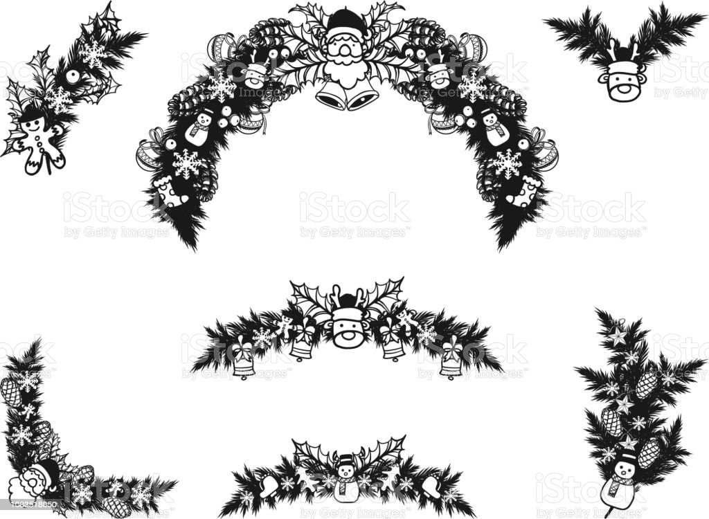 Detail Christmas Wreath Silhouette Vector Nomer 24