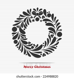 Detail Christmas Wreath Silhouette Vector Nomer 4