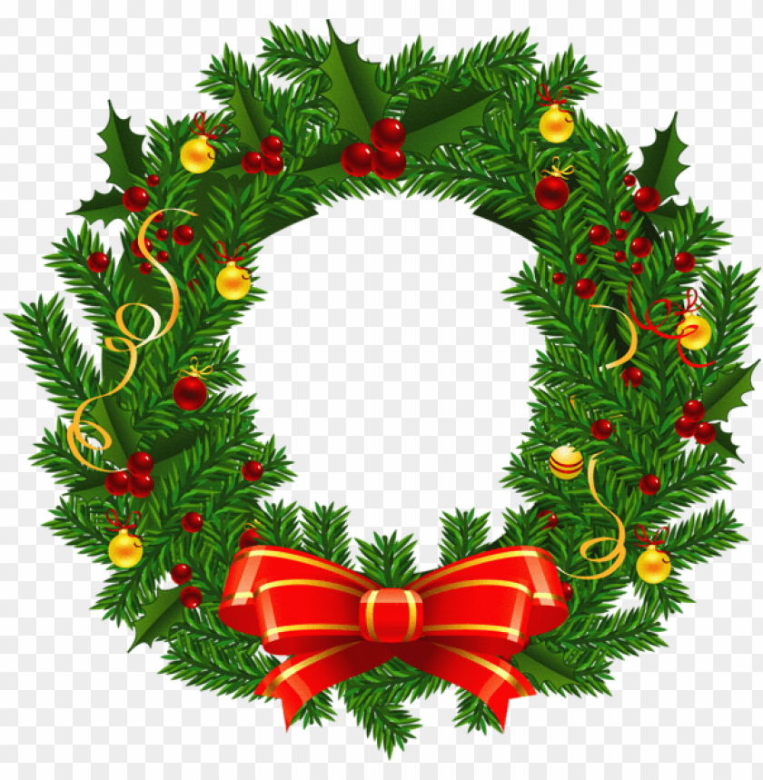 Detail Christmas Wreath Transparent Background Nomer 18